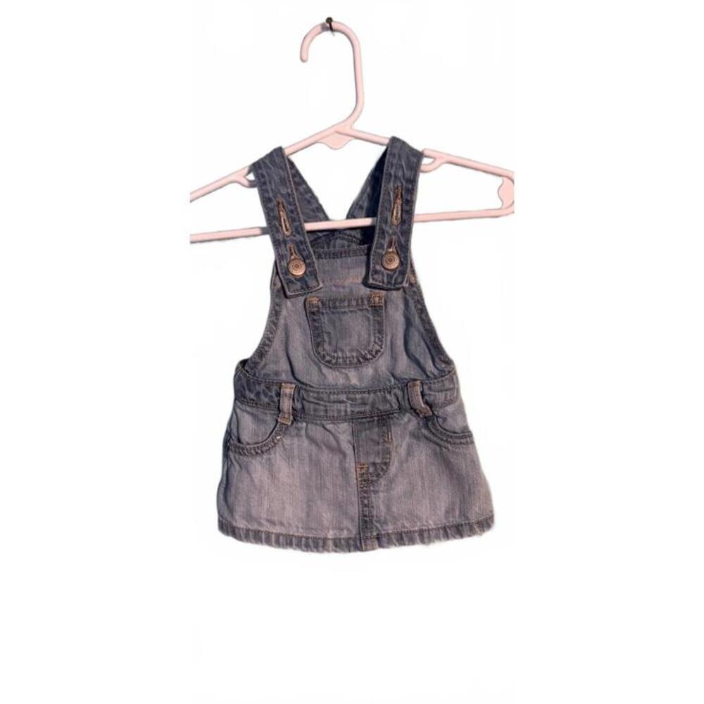 Old Navy Baby Girl Denim Overall Dress 0-3M